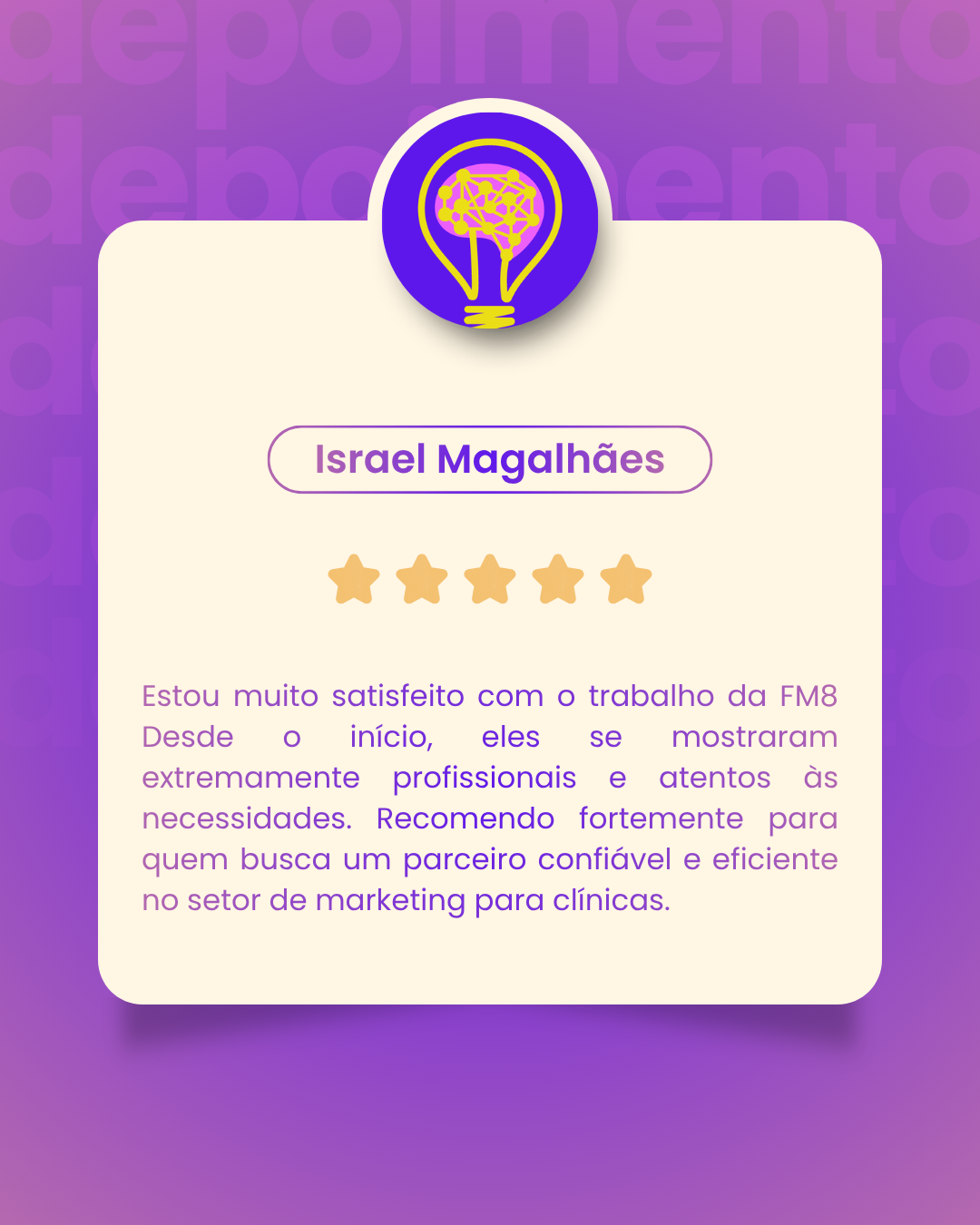 Avaliação de cliente FM8
